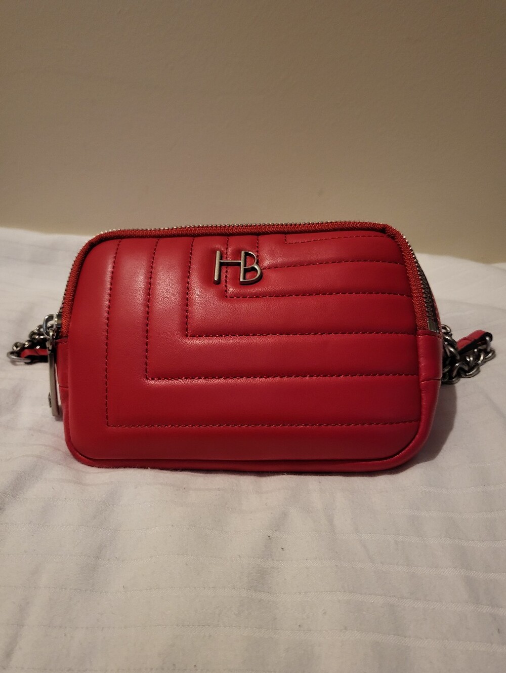Henri Bendel Red Quilted Belt/ Crossbody Bag NWT